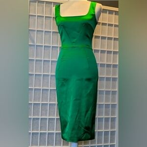 D&C Dolce Cabana Elegant Green Sleeveless Dress